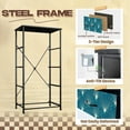 thumbnail image 4 of 4 Drawer Vertical Storage Dresser art sunburst with Wood Top Fabric Pull Drawers, 4 of 8