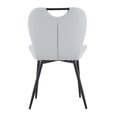thumbnail image 6 of Dining Chairs Set of 4 Modern PU Leather Metal Frame Handle Light Gray Black for Kitchen Restaurant, 6 of 8