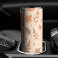 thumbnail image 3 of 20oz Fall Pumpkins Leaves Pattern Skinny Tumblers Stainless Steel Tumbler with Lid and Straw,Vacuum Insulated Double Wall Travel Tumbler Cups with Cleaning Brush for Coffee,Tea, 3 of 6