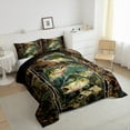 thumbnail image 3 of Manfei Bass Fish 3-Piece Full Size Comforter Sets,Green Brown Bedding Comforter Set,Fishing Hunting Bedding Sets,Ultra Soft Teenagers Bedroom Decor,Reversible, 3 of 8