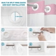 thumbnail image 4 of No Hook Shower Curtain, Pink Cute Cat Shower Curtains for Bathroom with See Through Top Window, Cartoon Funny Heater Cats Waterproof & Washable Bath Curtain Standard 72"x72", 4 of 9
