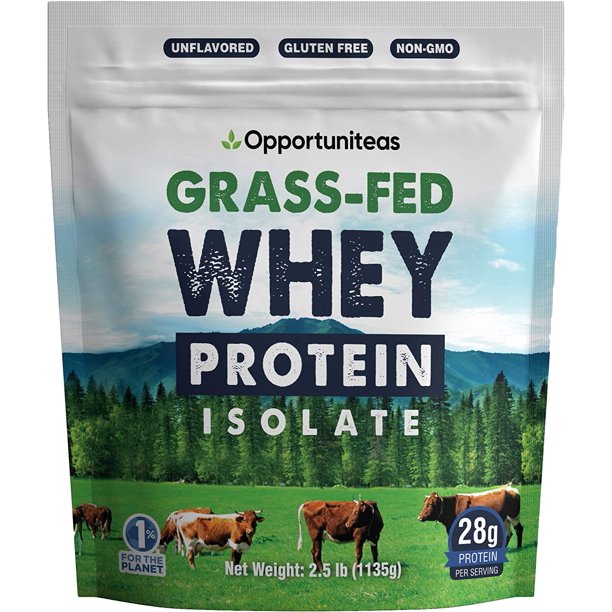 Opportuniteas Whey Protein Powder Grass Fed Whey Isolate Unflavored Protein Mix for Shakes and