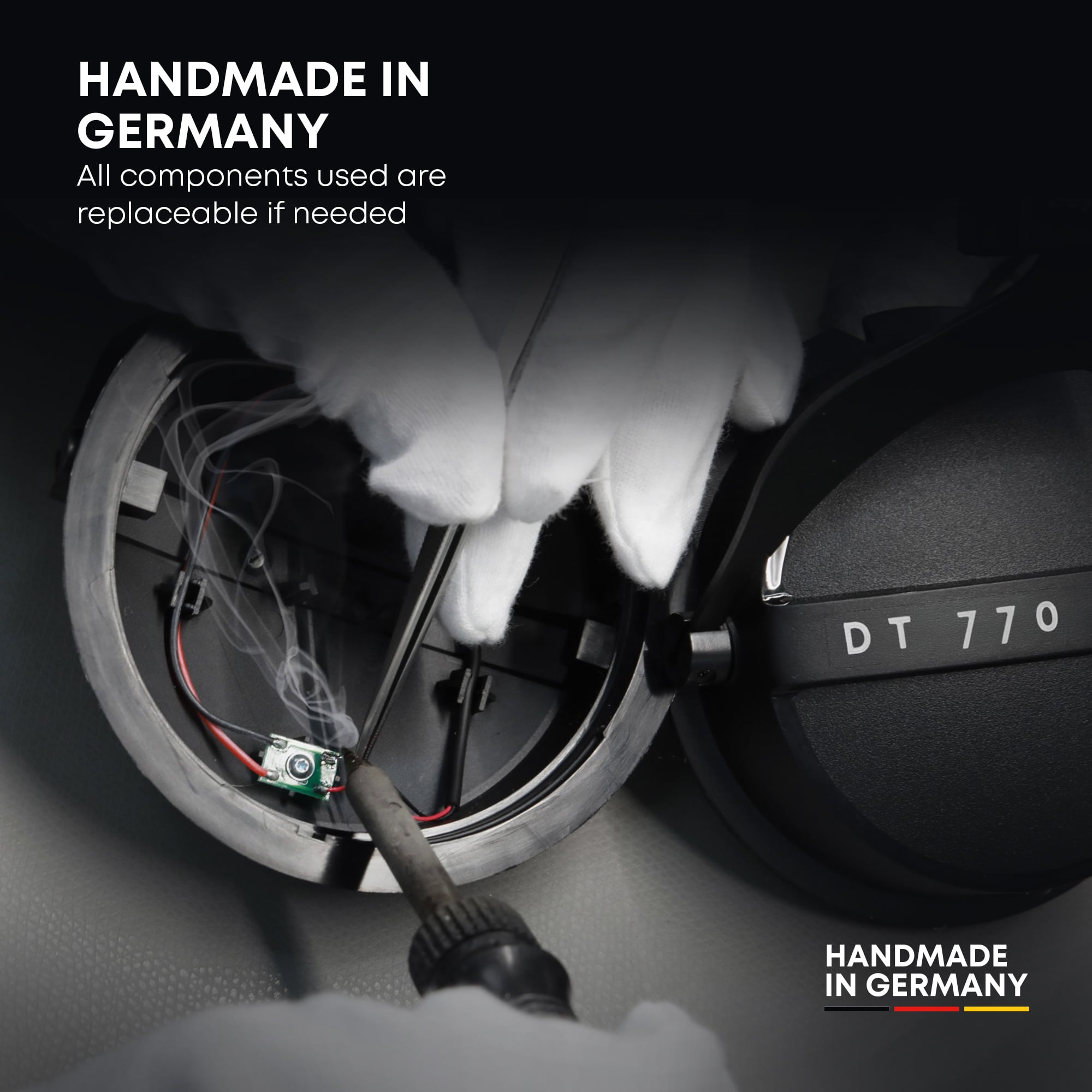 Beyerdynamic DT 770 Pro X Over-Ear Studio Wired Headphones for Recording and Monitoring (Closed) with Detachable Cable Handmade in Germany (48 Ohms, Black)