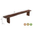 thumbnail image 6 of Taran Designs Belmont 105" Live Edge Solid Wood Dining Bench in Dark Brown, 6 of 6
