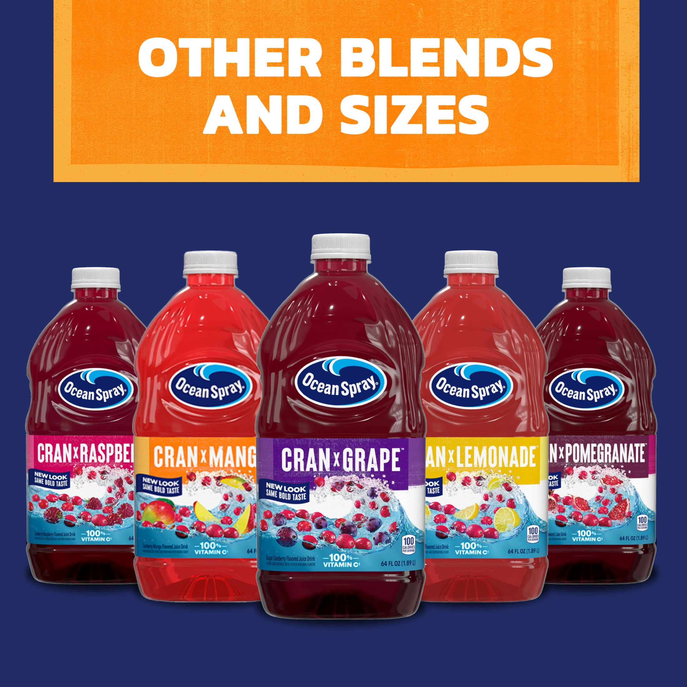 (8 pack) Ocean Spray® Cran-Mango™ Cranberry Mango Juice Drink, 64 fl oz Bottle