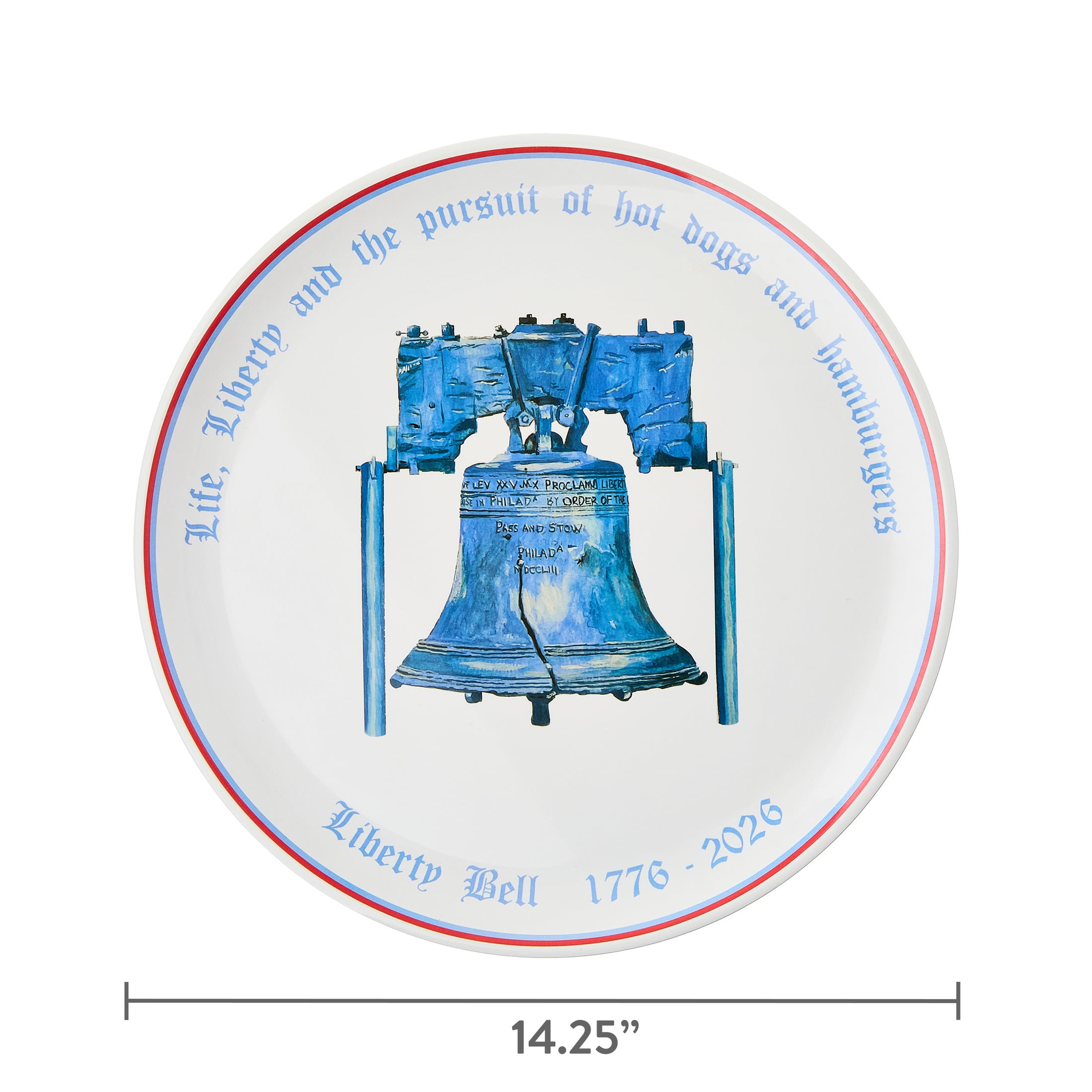 Sheila Bridges Philadelphia Collection Liberty Bell Melamine 14.25" Serving Platter