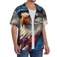 thumbnail image 2 of Goofa Surreal Bald Eagle Gentleman Printed Men's Casual Short-sleeved Shirt,Lightweight Breathable Button-down,Summer Casual men's top,Versatile Fashion shirt-3X-Large, 2 of 7