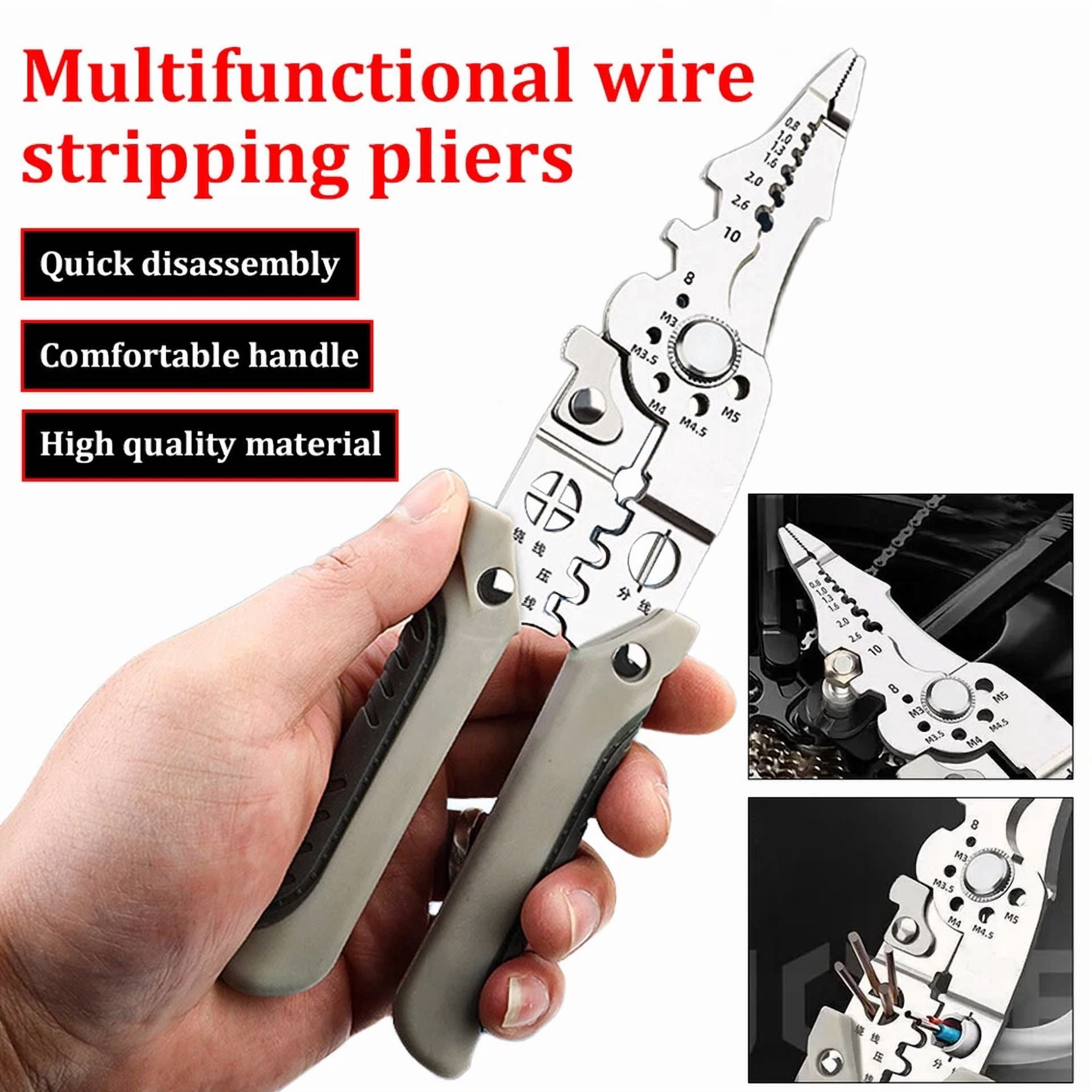 KNACK - Electric Cable Wire Stripper Pliers Multifunctional Crimper Cutter Terminal Tool