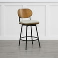 thumbnail image 4 of CHITA Swivel Counter Bar Stool with Metal Legs Set of 2, 4 of 10