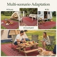 thumbnail image 6 of DEORAB 6'x9' Outdoor Rugs Waterproof Patio Reversible Plastic Carpet Camping Outside Mat,Red & Grey, 6 of 9