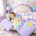 thumbnail image 4 of Manfei Pink-Blue Axolotl 7-Piece Twin Bedding,Animals Pattern Bedding Comforter Set,Colorful Stars Reversible, 4 of 7