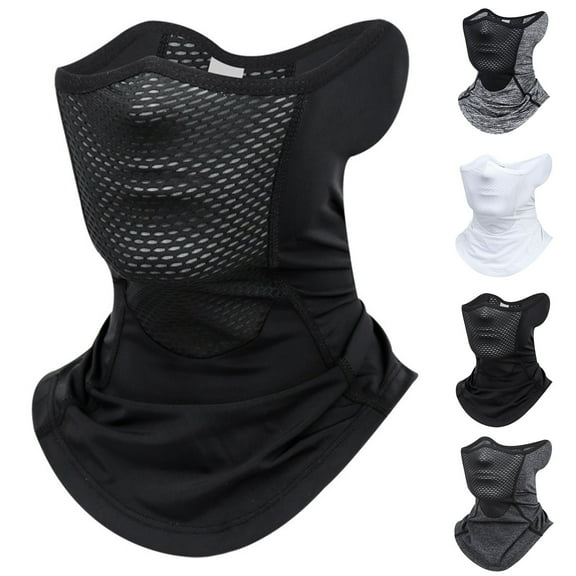 Hinvhai Half Ski Mask Windproof Face Cover Winter Warm Ear Warmer Cold Weather Men Women White Free Size