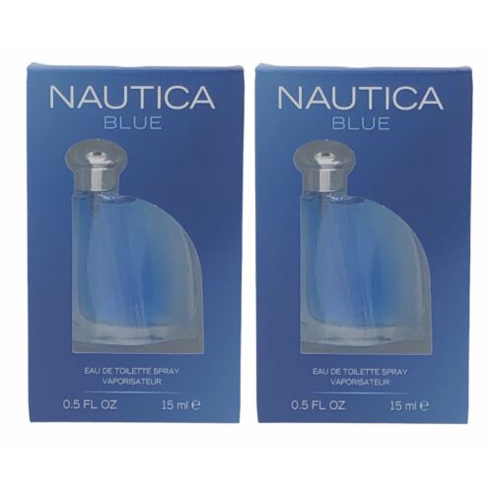 2 Pack Nautica Blue Men's Eau de Toilette Spray Fragrance 0.5 oz Factory Sealed