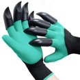 thumbnail image 1 of Garden Gloves with Claws Includes 8 ABS Plastic Fingertips Claws for Left and Right Hands - Quick and Easy Digging Without Tools - Universal Size (Tea, 1 of 5