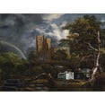 thumbnail image 3 of Jacob van Ruisdael 14x11 Black Modern Framed Museum Art Print Titled - The Jewish Cemetery (1654 or 1655), 3 of 5