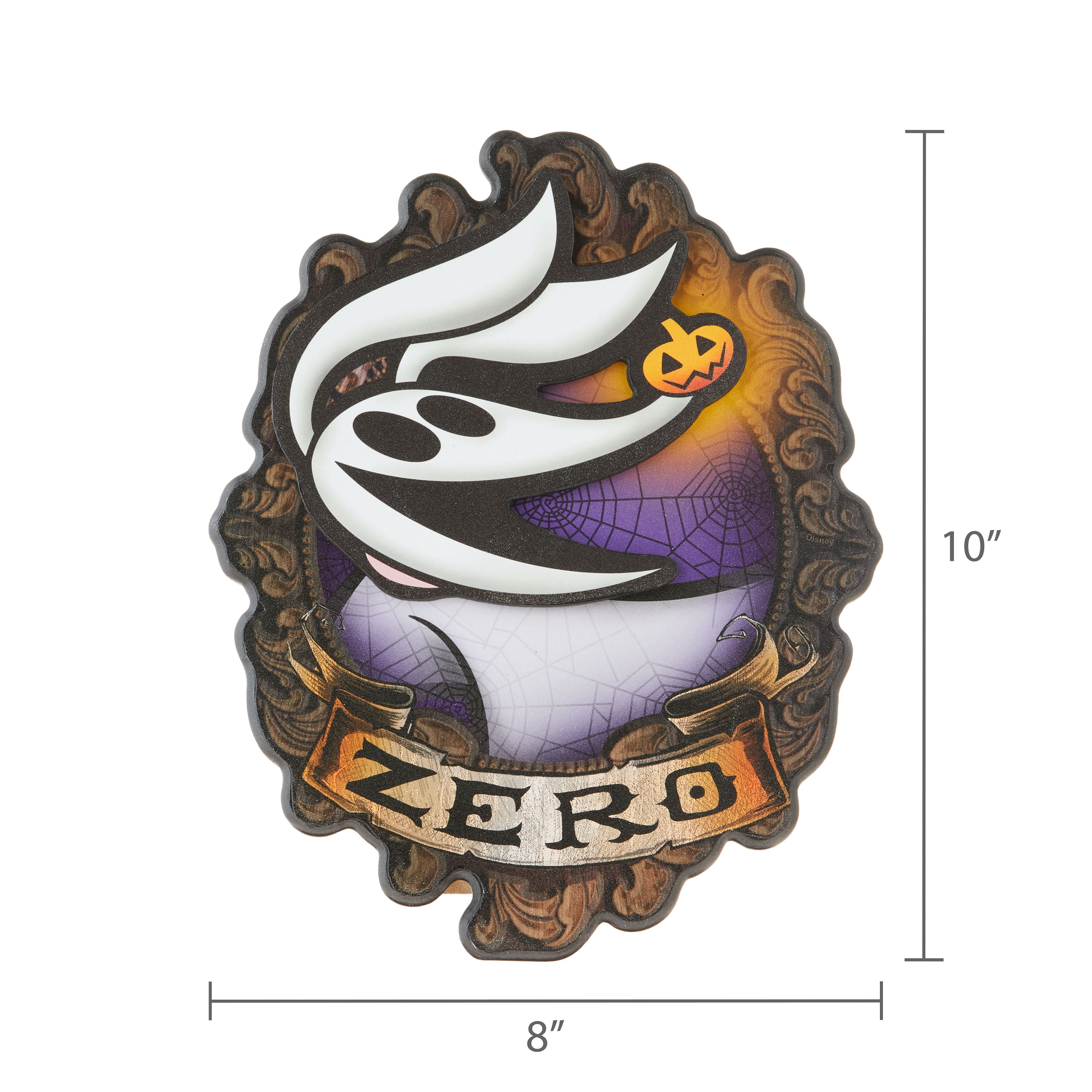Disney's The Nightmare Before Christmas Zero Wood Sign, 8" x 10", Halloween Tabletop Décor by Open Road