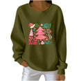 thumbnail image 2 of EchfiProm Oversized Christmas Sweatshirts for Women Plus Size Sweatshirt Pullover Merry Bright Graphic Long Sleeve Adults Tops Xmas, 2 of 3