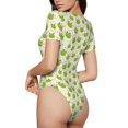 thumbnail image 2 of Fotbe Green Frog Body de Mujer con Cuello Redondo y Mangas Cortas, Sin Mangas Ajustado, Suave, Cómodo y Básico-Small, 2 of 7