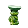 thumbnail image 4 of Estatua de rana para exteriores, de patio, asiento de animal, taburete de jardín, figura coleccionable pintada, escultura creativa, regalo para, 4 of 8