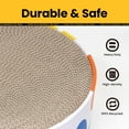 thumbnail image 6 of Cat Scratcher Cardboard,2 in 1 Oval Cat Scratch Pad Bowl for Indoor Kitty Grinding Claw,Round Kittens Scratching Board Corrugated Lounge Pet Beds&Furniture Protector for Couch&Carpets&Sofas, 6 of 9