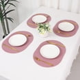 thumbnail image 7 of Unique Bargains Set of 6 Leather Table Placemats for Dining Table Decor Purple Pink, 7 of 7