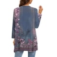 thumbnail image 4 of Dyegold Lightweight Cardigans For Women Fall Fashion 3/4 Sleeves Thin Jackets Casual Open Front High Low Hem Kimono Cardigan, 4 of 6