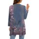 thumbnail image 3 of Puntoco Blusa tipo cárdigan con estampado de bolsillos cómodos informales de manga 3/4 para mujer Puntoco Puntoco-1, 3 of 5