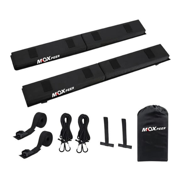 Kuntesetty Car Soft Roof Rack Pads Set Luggage Carrier System Universal Loop Straps