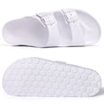 thumbnail image 7 of Litfun Women's Slide Sandals with Adjustable Buckles Summer Arch Support Beach Sandals, White, 7 of 7