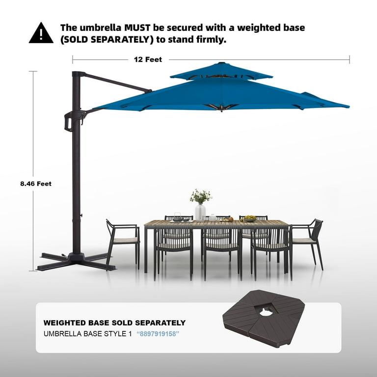 10 ft tilt patio umbrella 10Ft Patio Umbrella, Outdoor Table Umbrella With Push Button Tilt And Crank, Uv Protection Waterproof Market Sun Umbrella With 8 Sturdy Ribs For