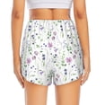 thumbnail image 2 of Lsque Watercolor Wildflower Printed Women's Running Shorts with Liner Pockets,Elastic Quick Dry Workout Athletic Gym Yoga Shorts,Womens High Waist Shorts-Medium, 2 of 9