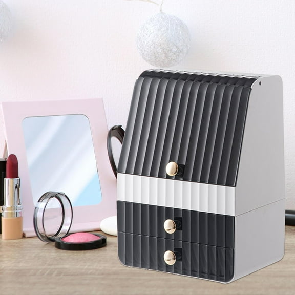 Makeup Organizer Make up Holder Display Case 3 Tier Cosmetic Organizer Cosmetic Storage Case for Skincare Hair Accessories Vanity Countertop