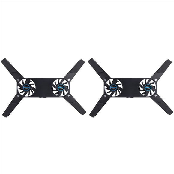 2X Ventilador Giratorio USB Almohadilla de Enfriamiento Refrigerador PortáTil Computadora Soporte de Ventilador USB para 8-14 PC Laptop PC PeriféRicos