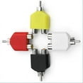 thumbnail image 2 of 4x RCA Y Splitter AV Audio Video Plug Converter 1-Male 2-Female to Adapter L5T5, 2 of 9