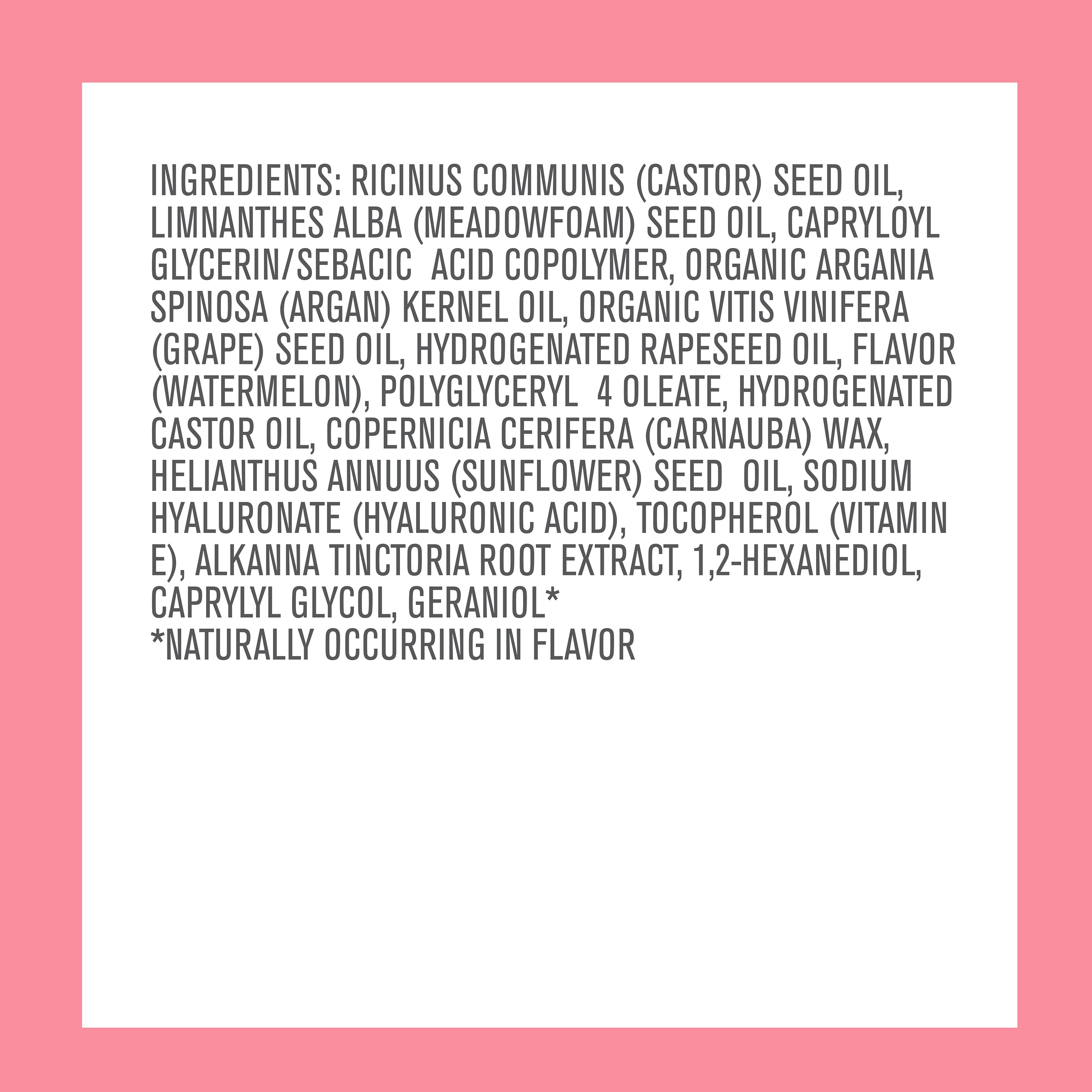 By Nature Juicy Watermelon Lip Oil with Vitamin E