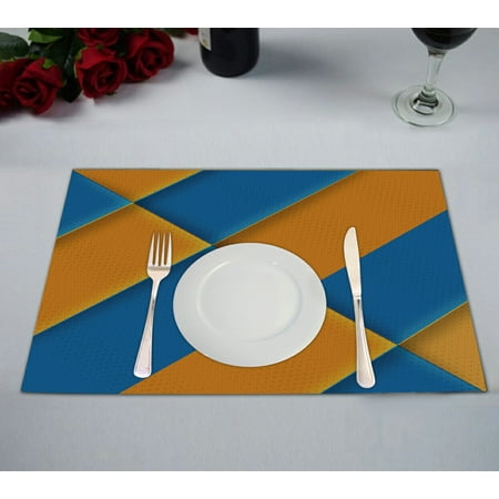 

ECZJNT graphic layout Placemat Table Mat Cup Mat 12x18 inch Set of 2