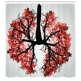 thumbnail image 3 of Ambesonne Tree Shower Curtain, Abstract Human Lung as Branch, 69"Wx84"L, Coral Pale Maroon, 3 of 3