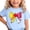 A98 Light Blue, variant on Girls Back to School T-Shirts Short Sleeve Cute Pencil Bow Graphic Tees Casual Summer Tops for Toddler Kids, Size 3-4T