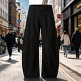 thumbnail image 5 of SAWOBUUN Men's Casual Wide Leg Trousers High Waist Relaxed Fit Dress Pants Solid Color Loose Slacks for Business Daily Wear, 5 of 5