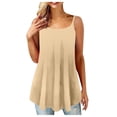 thumbnail image 1 of Timegard Débardeurs pour Femmes Grande Taille Col Rond Bretelles Spaghetti Camisole Décontractée Sans Manches, 1 of 4