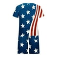 thumbnail image 5 of cllios 4th of July Outfits Men 2 Piece Patriotic USA Flag Print Pattern Tees Summer Casual Crewneck Top and Big and Tall Drawstring Shorts Sets Track Suits, 5 of 5