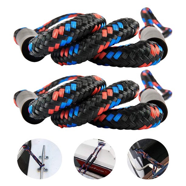 Genkent 4 Pcs Boat Anchor Docking Rope, Stretches 5.5ft Bungee Boat