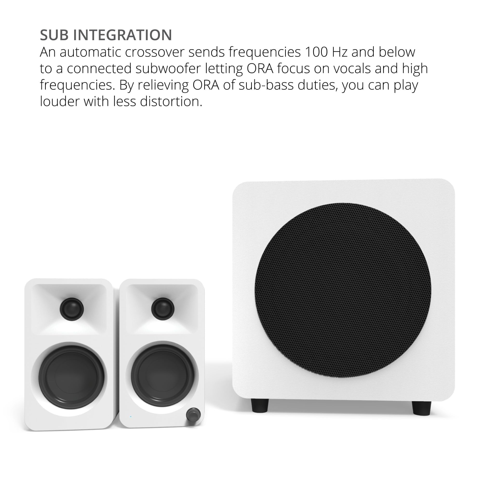 Kanto ORAMW Powered Reference Bluetooth Desktop Speakers with a Kanto SUB8VMB Sealed Powered 8" Subwoofer and Kanto S2W Angled Desktop Speaker Stands for Small Speakers (2024)