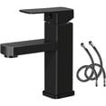 thumbnail image 1 of Grifo de baño disponible con agua fría y caliente Grifo de fregadero con acabado de cobre duradero negro El grifo de lavado a mano es extraíble para facilitar la limpieza o el reemplazo., 1 of 5