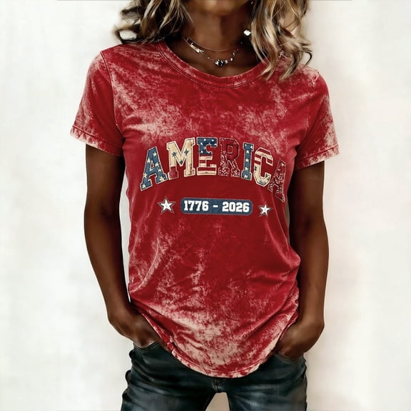MAIHAN 250 Anniversary Usa Shirt Patriotic Shirt 4th Of July Tee Tops Plus Size American Flag Shirts Short Sleeve Spring Summer Tops Patriotic Freedom Semiquincentennial Shirt for 250th Year