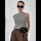 thumbnail image 5 of Suéter de Punto de Verano para Mujer, Camiseta Sin Mangas con Cuello Redondo de Crochet, Blusa Informal Sin Mangas con Aberturas Gris M, 5 of 9