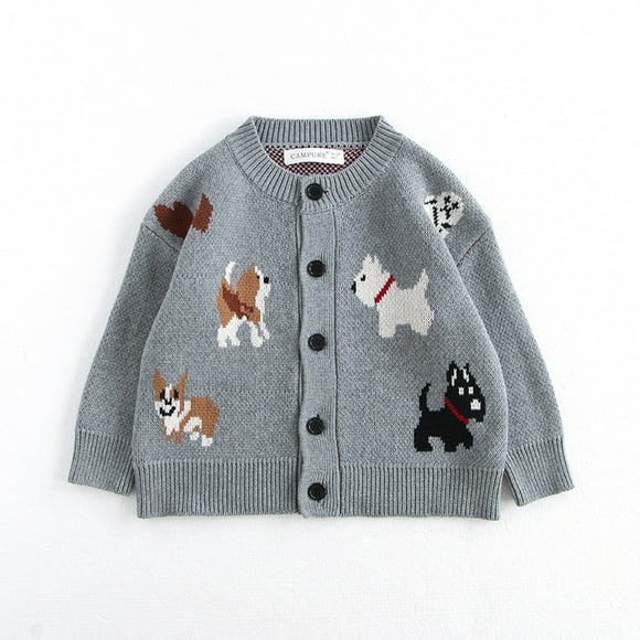 KYAIGUO Chandails Tricotés d'Automne et d'Hiver pour Tout-Petites Fille 18M-8Y Chandail à Manches Longues pour Enfants avec Dessin Animé Blouse