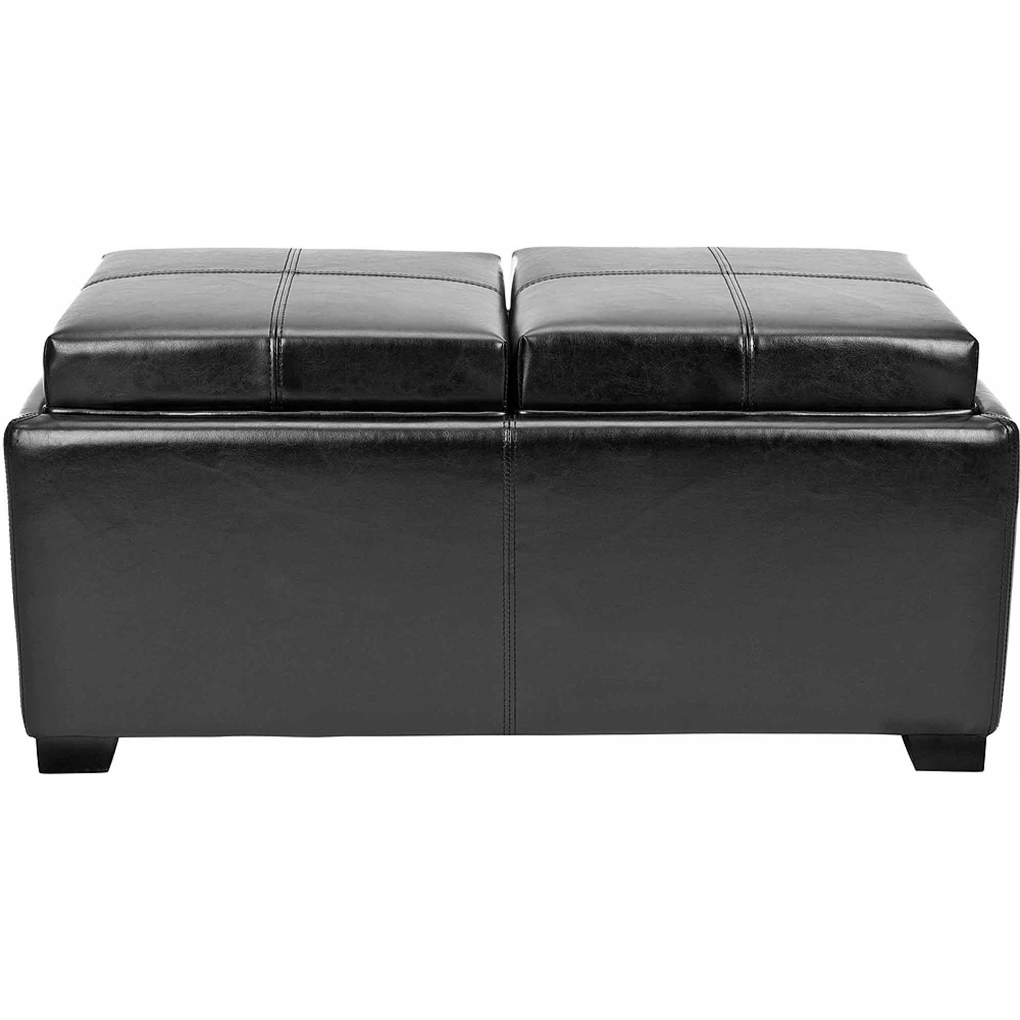 Safavieh Harrison Rustic Glam Double Tray Storage Ottoman