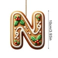 thumbnail image 3 of RBCKVXZ 26 Letter Ornaments Christmas Tree Decoration Personalized Christmas Letter Xmas Tree Hanging Pendant Alphabet Letters for Christmas Tree DIY Craft Christmas Gift (N), 3 of 5