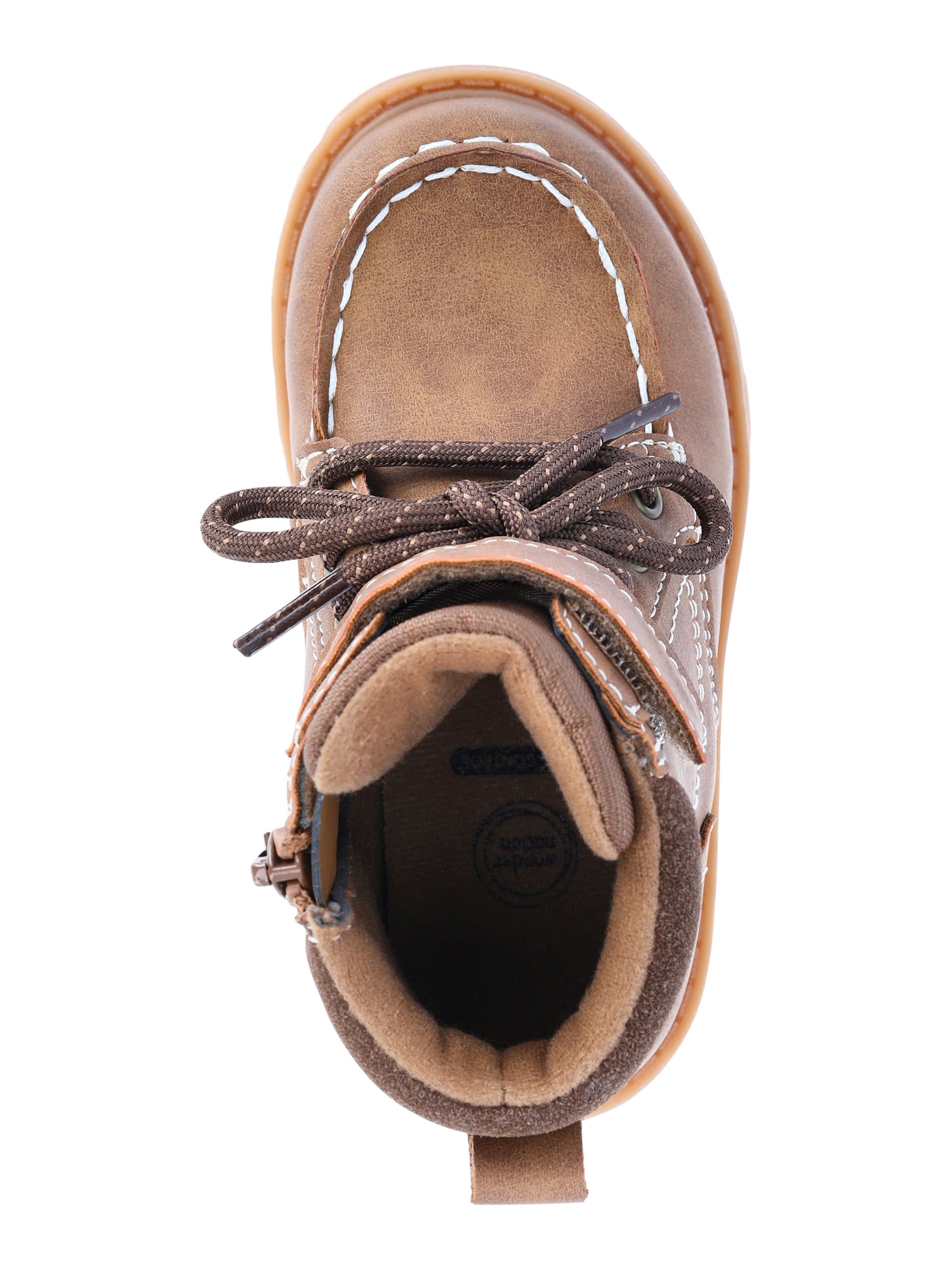 Wonder Nation Toddler Boys Lace Up Moc Toe Boots